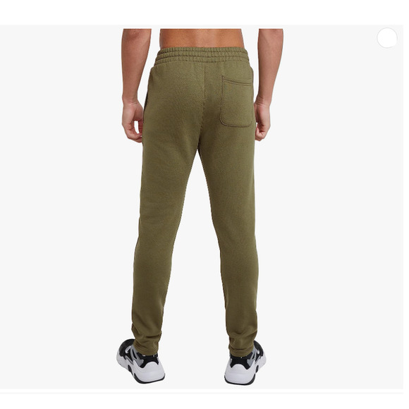 Champion Powerblend Fleece Men's Slim Fit Sweatpants L Olive Green Lounge Pants - Picture 6 of 9
